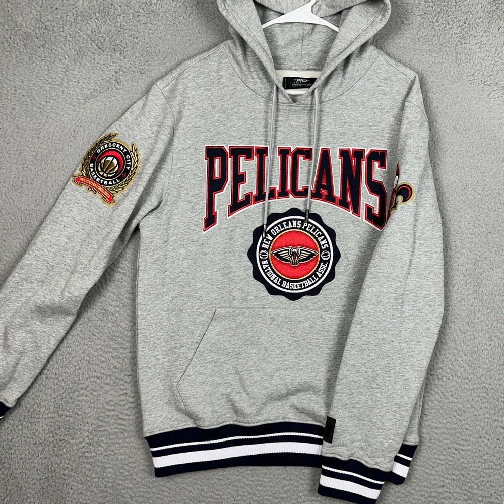 New Orleans Pelicans Hoodie Mens Medium Grey NBA Basketball Pro Standard EUC